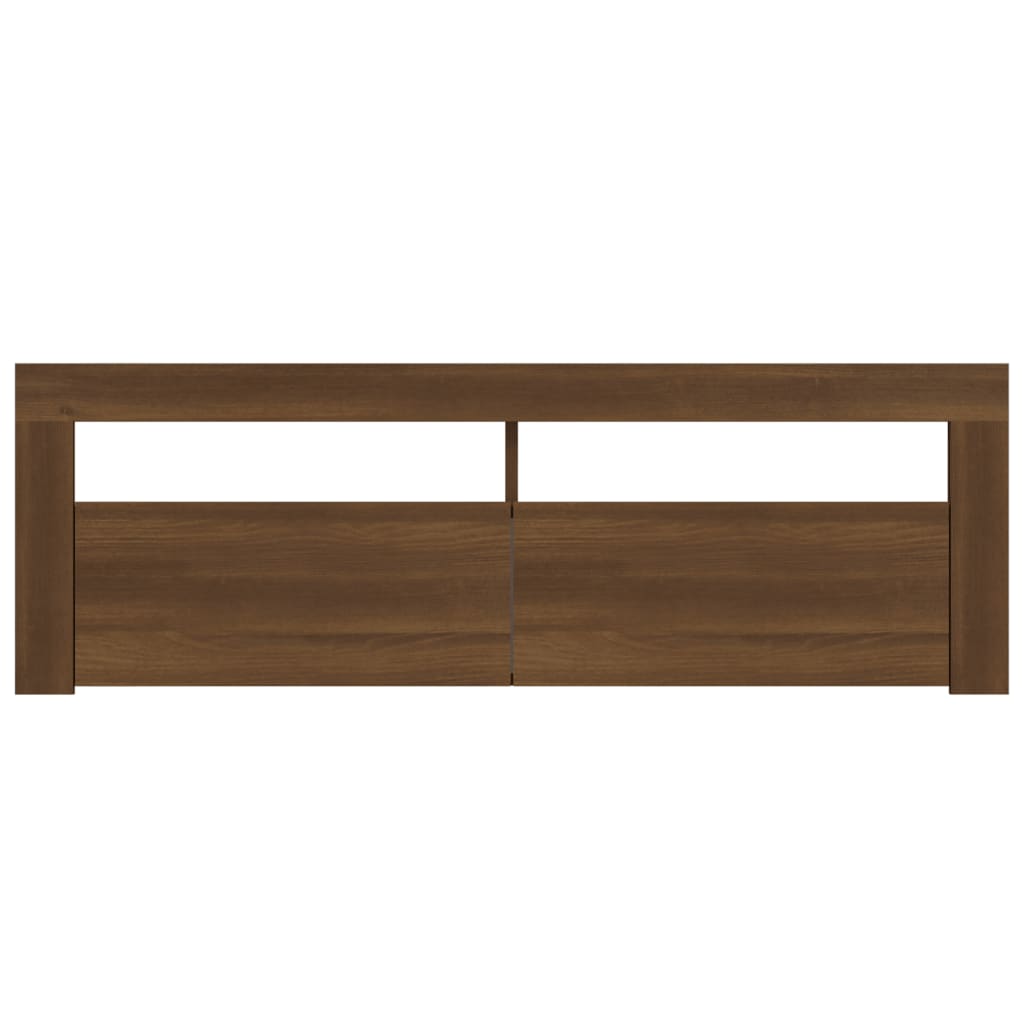 vidaXL TV Cabinet with LED Lights Brown Oak 120x35x40 cm