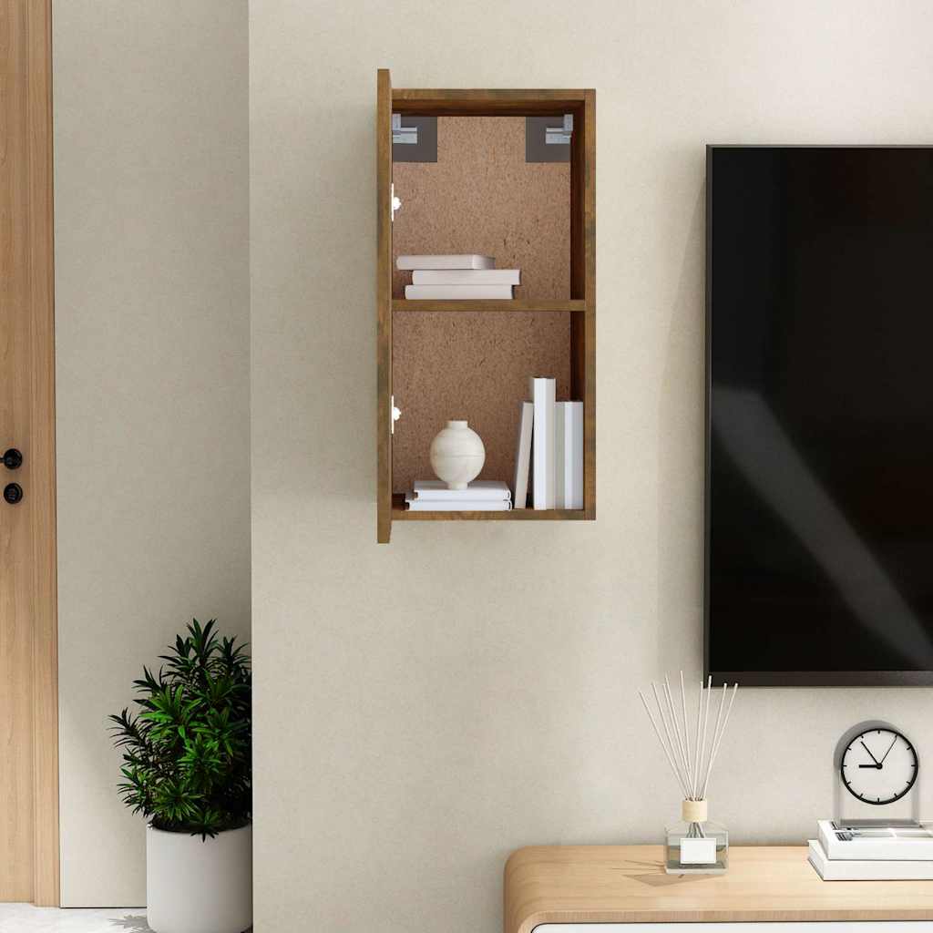 815741 vidaXL TV Cabinet Smoked Oak 30,5x30x60 cm Engineered Wood