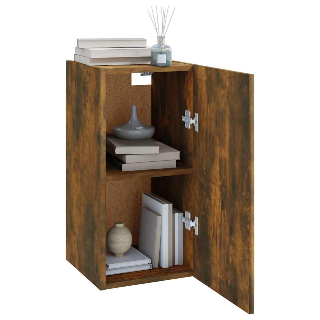815741 vidaXL TV Cabinet Smoked Oak 30,5x30x60 cm Engineered Wood