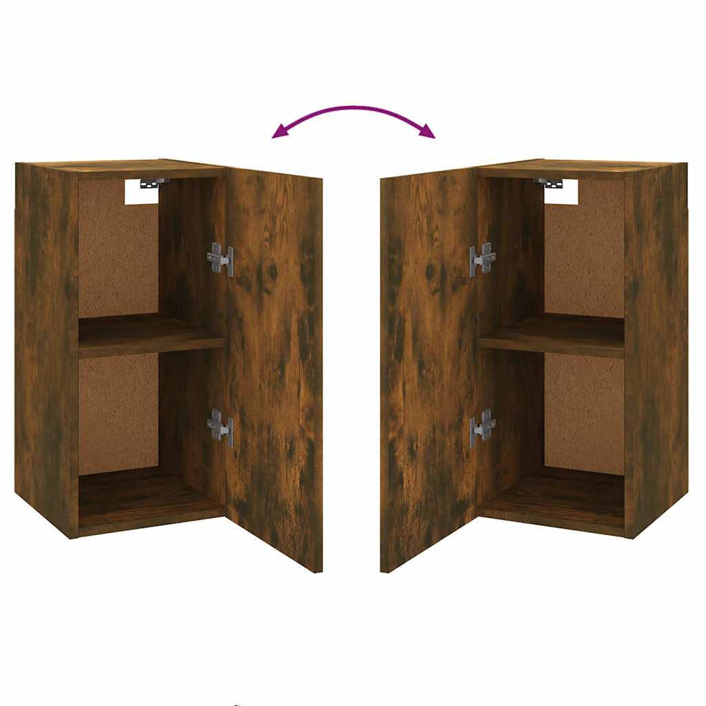 815741 vidaXL TV Cabinet Smoked Oak 30,5x30x60 cm Engineered Wood