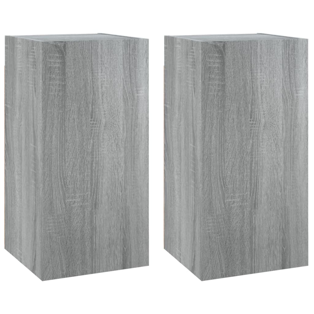 vidaXL TV Cabinets 2 pcs Grey Sonoma 30.5x30x60 cm Engineered Wood