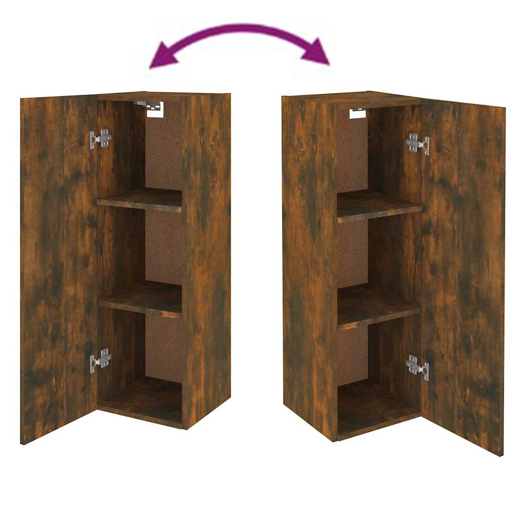 2 Piece TV Cabinet Set Smoked Oak 30,5x30x90 cm Engineered Wood