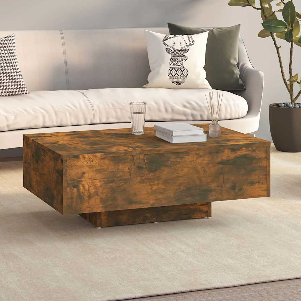 815759 vidaXL Coffee Table Smoked Oak 85x55x31 cm Engineered Wood
