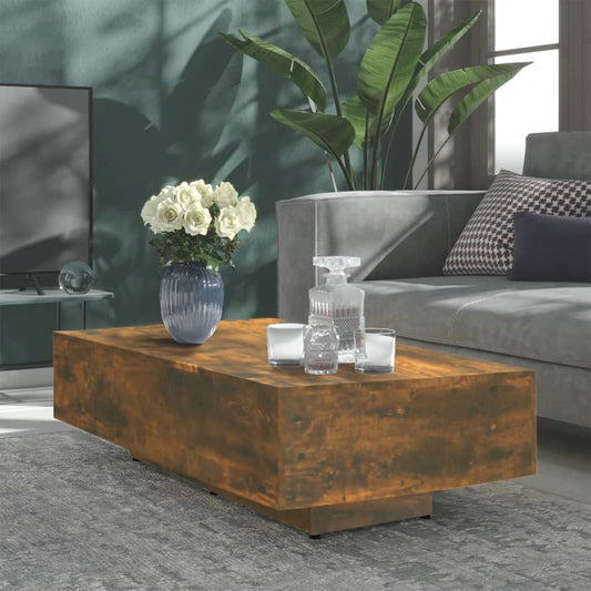 vidaXL Coffee Table Smoked Oak 100x49.5x31 cm Engineered Wood