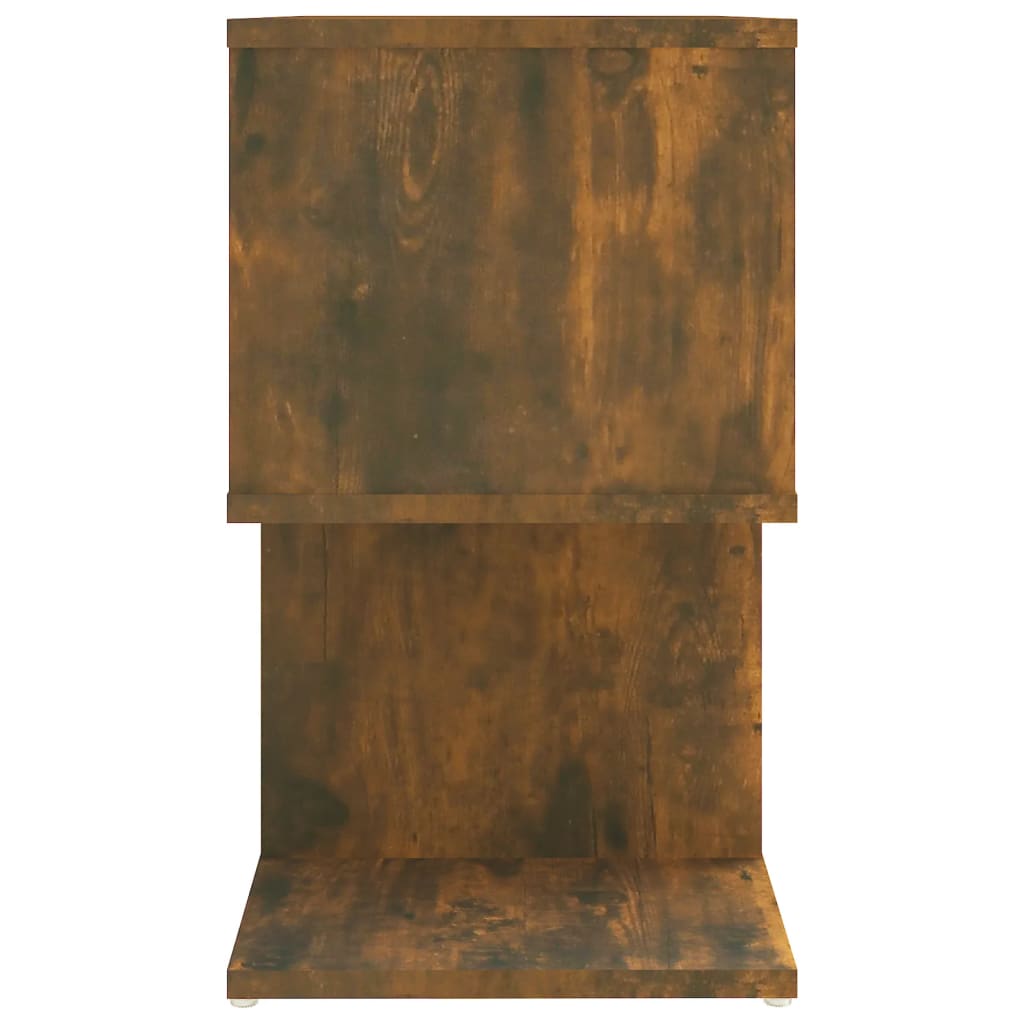 Bedside Cabinet Smoked Oak 50x30x51.5 cm Engineered Wood
