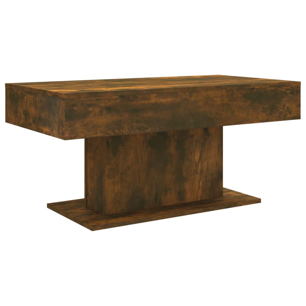 Coffee Table Smoked Oak 96x50x45 cm Engineered Wood