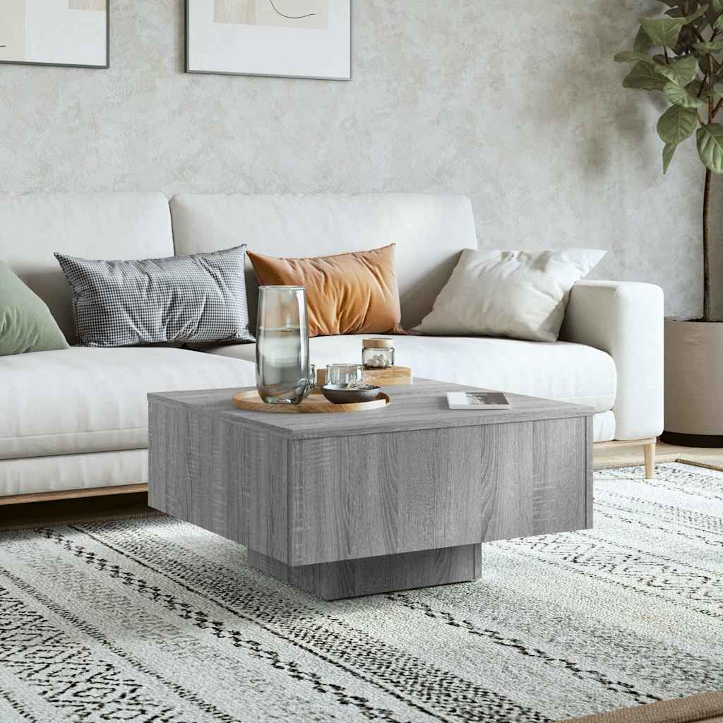 Coffee Table Grey Sonoma 60x60x31,5 cm Engineered Wood