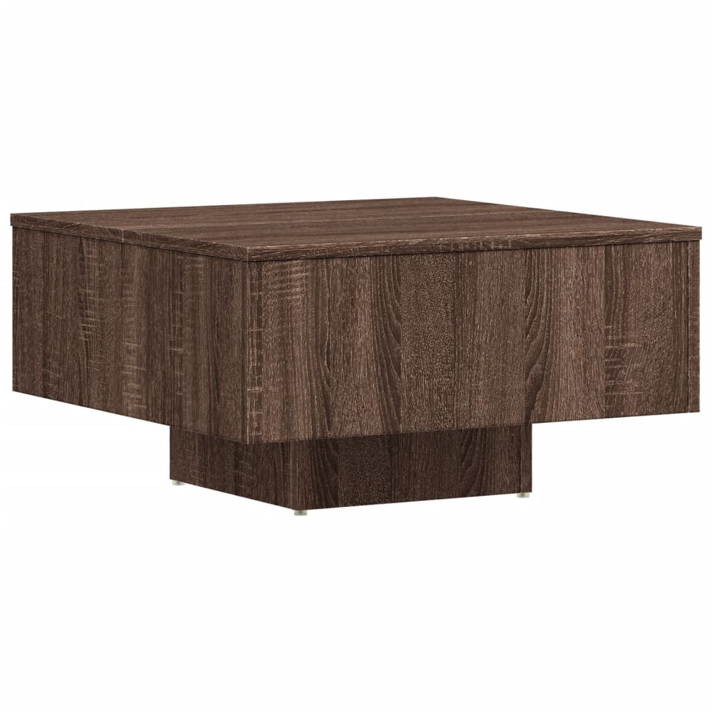 Table Basse Chêne Brun 60x60x31,5 cm Bois D'ingénierie