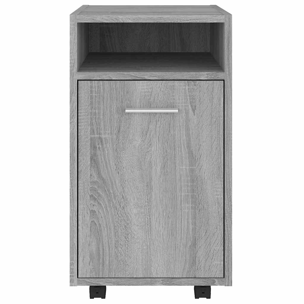 Side Cabinet with Wheels Grey Sonoma 33x38x60cm Engineered Wood