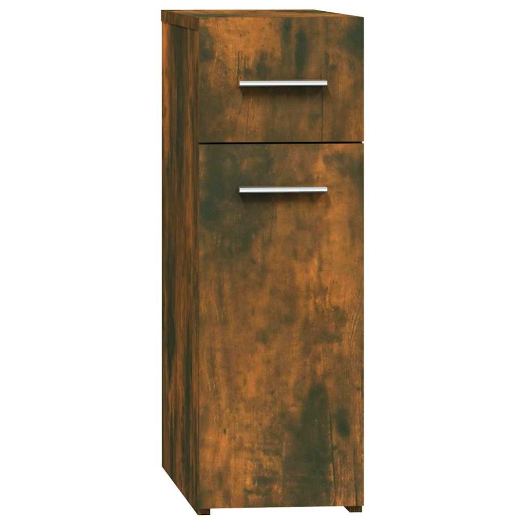 Apothecary Cabinet Smoked Oak 20x45,5x60 cm Engineered Wood