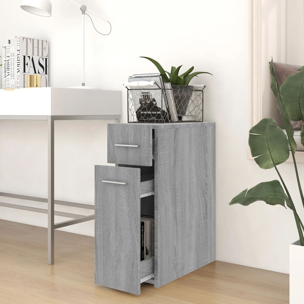 vidaXL Apothecary Cabinet Grey Sonoma 20x45.5x60 cm Engineered Wood