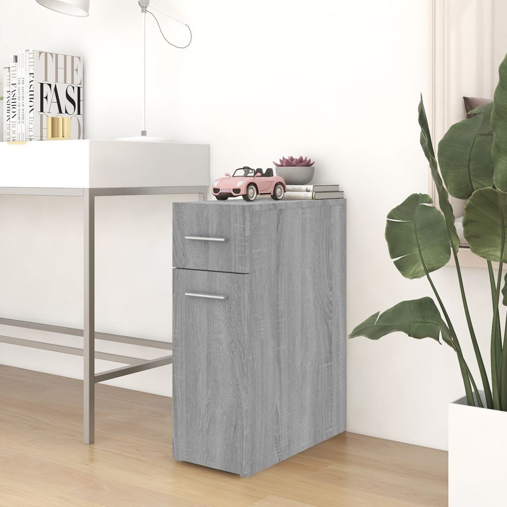 vidaXL Apothecary Cabinet Grey Sonoma 20x45.5x60 cm Engineered Wood