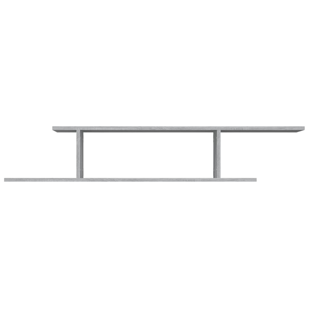 vidaXL Wall-Mounted TV Shelf Grey Sonoma 125x18x23 cm Engineered Wood