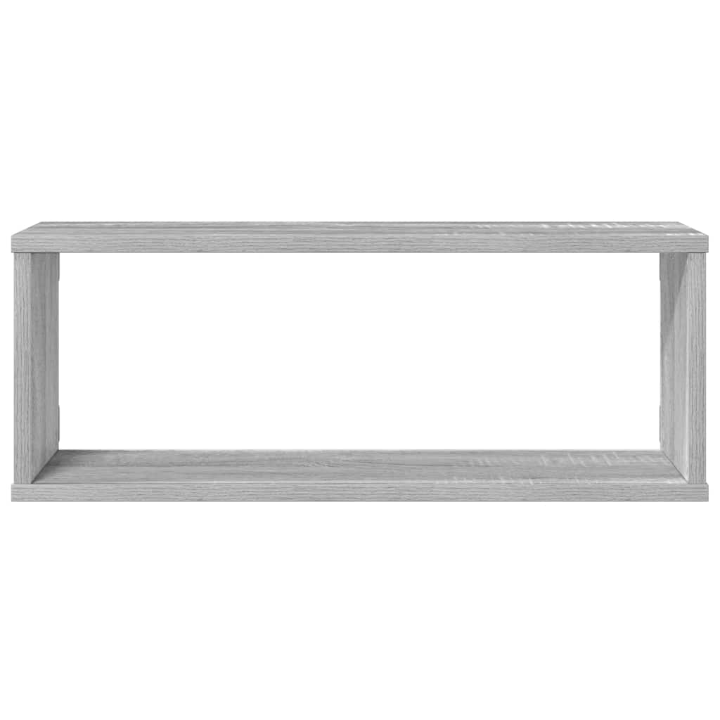 Wall Cube Shelves 4 pcs Grey Sonoma 60x15x23 cm Engineered Wood