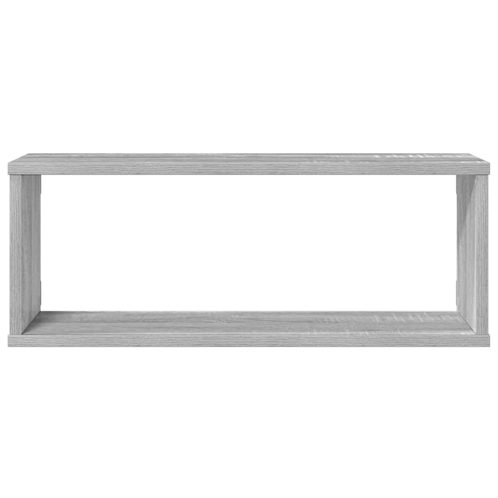 Wall Cube Shelves 4 pcs Grey Sonoma 60x15x23 cm Engineered Wood