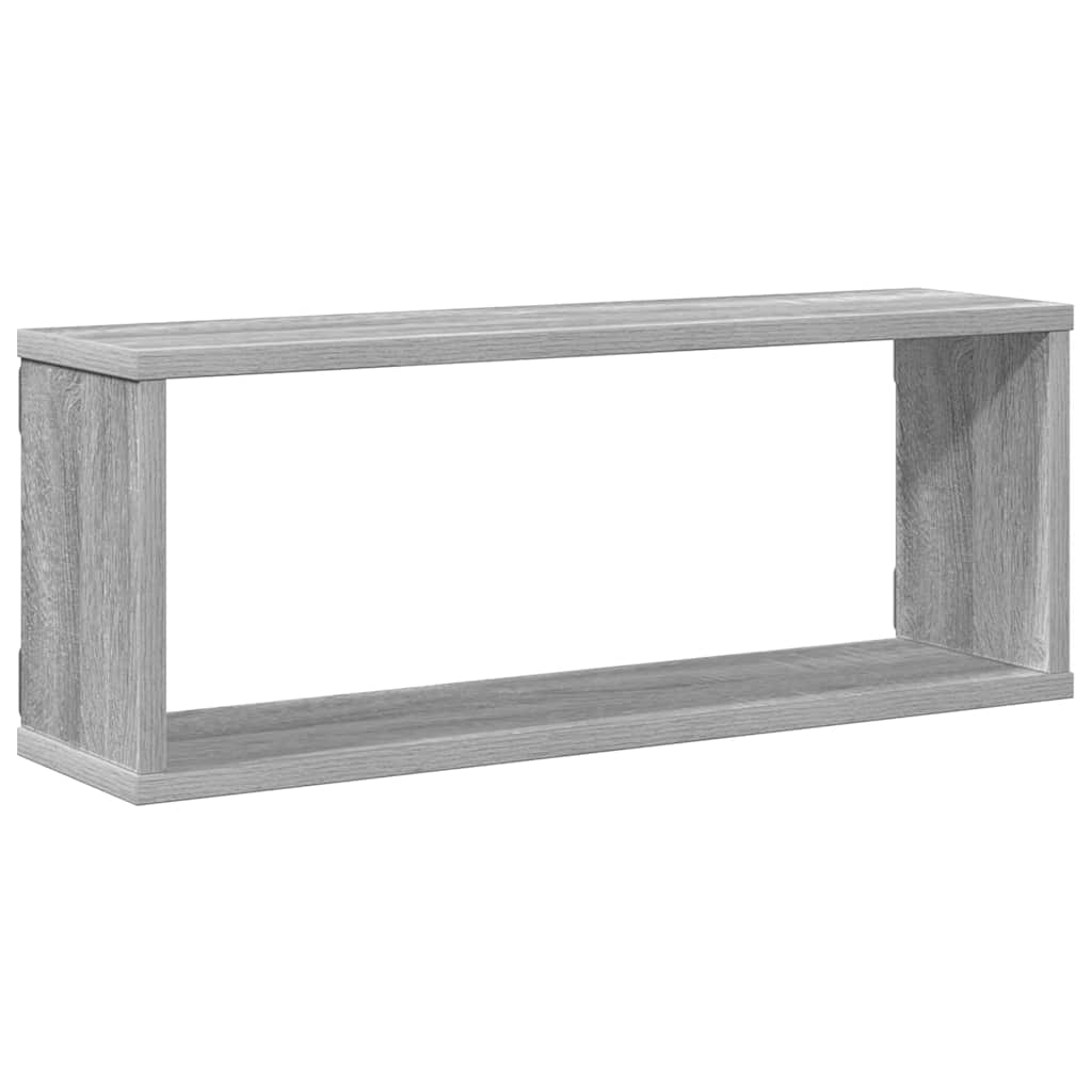 Wall Cube Shelves 4 pcs Grey Sonoma 60x15x23 cm Engineered Wood