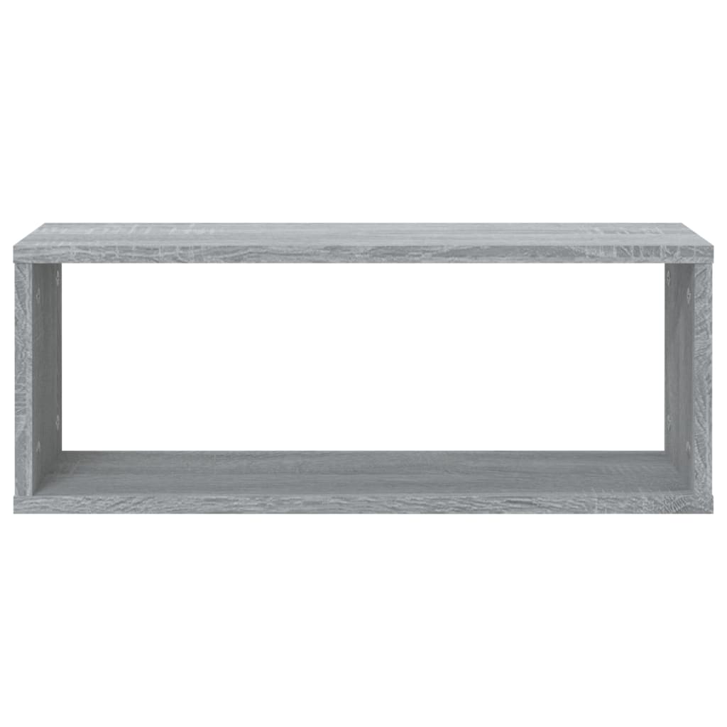 vidaXL Wall Cube Shelves 6 pcs Grey Sonoma 60x15x23 cm Engineered Wood