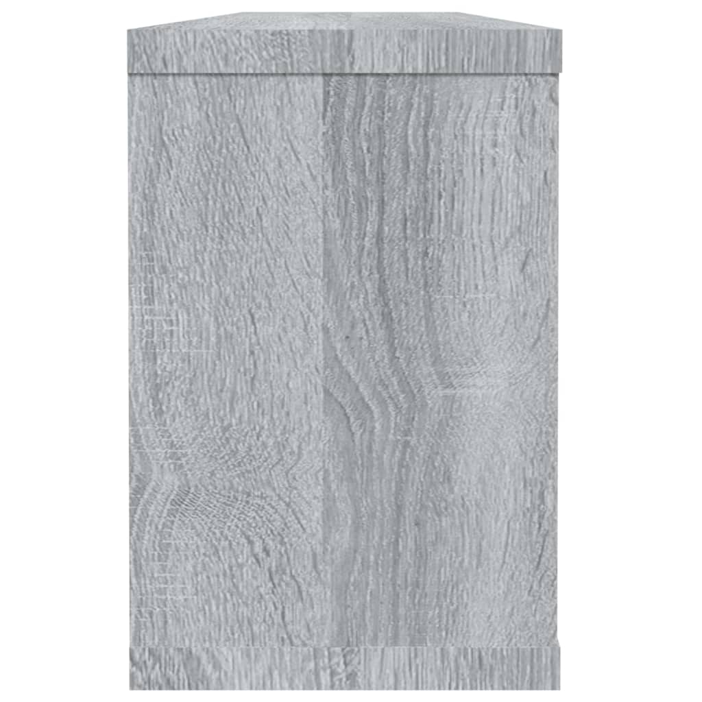 vidaXL Wall Cube Shelves 6 pcs Grey Sonoma 60x15x23 cm Engineered Wood