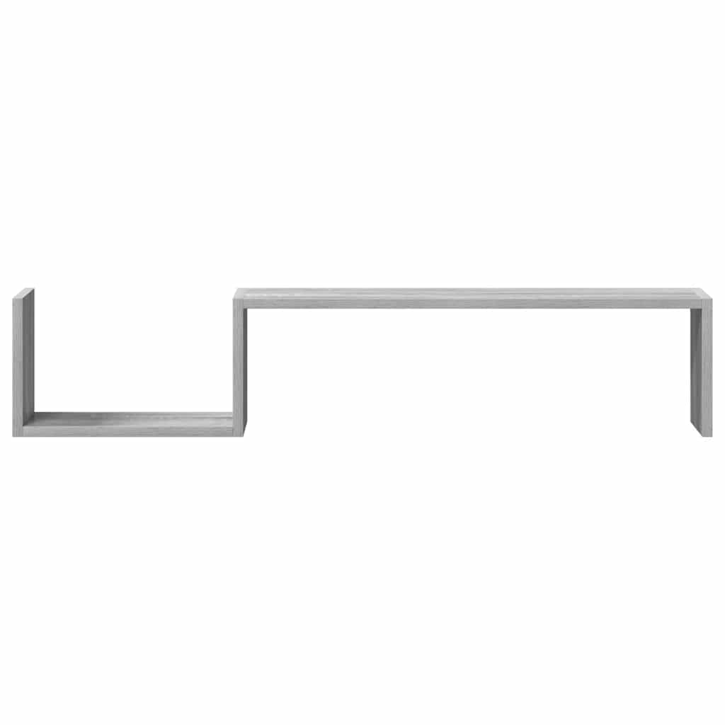 Wall Shelves 2 pcs Grey Sonoma 100x15x20 cm Engineered Wood