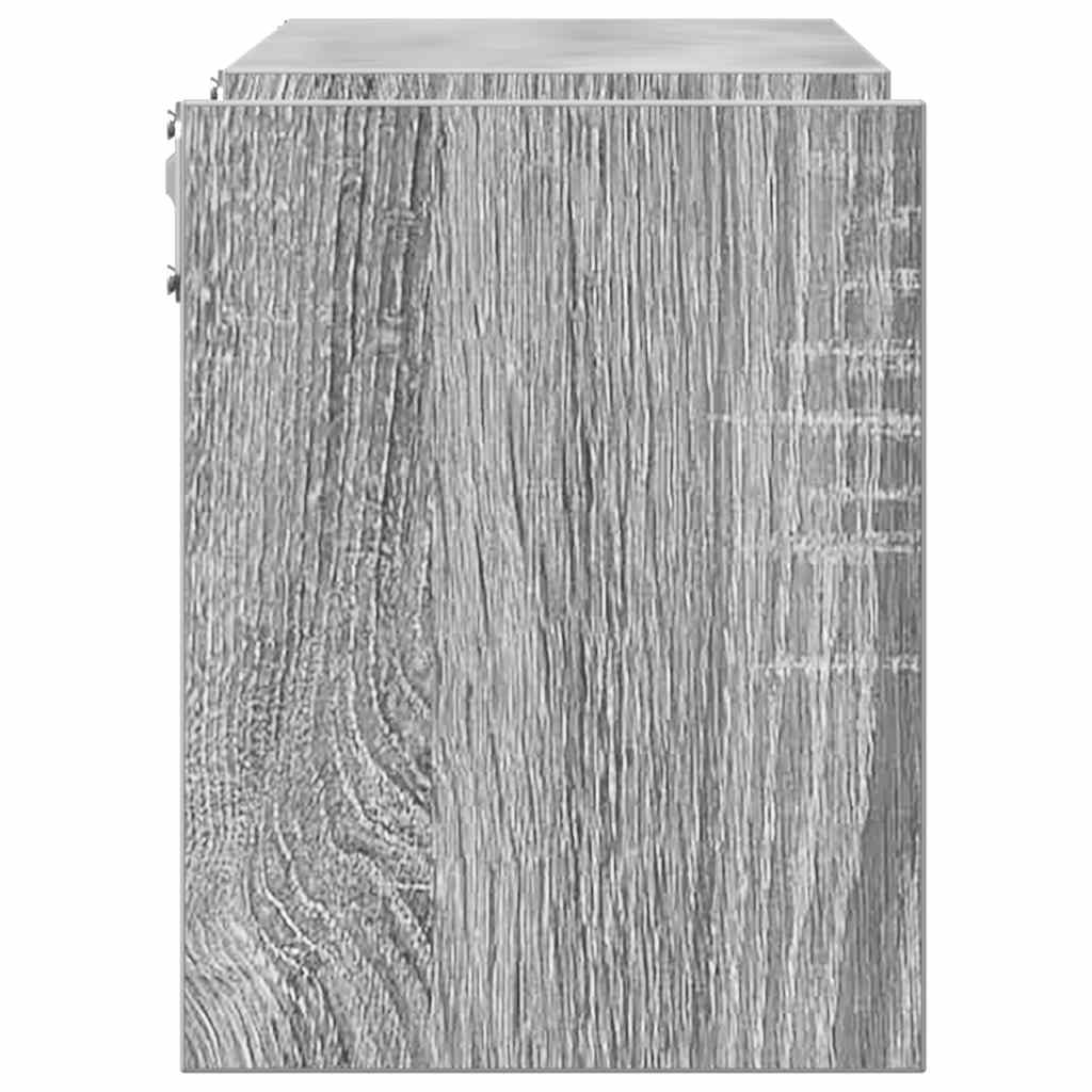 Wall Shelves 2 pcs Grey Sonoma 100x15x20 cm Engineered Wood