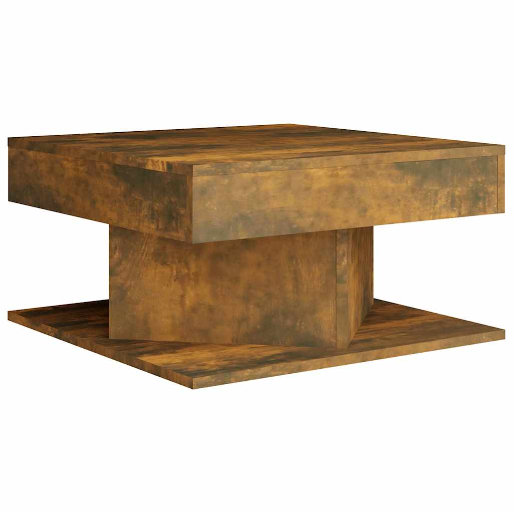 815942 vidaXL Coffee Table Smoked Oak 57x57x30 cm Engineered Wood