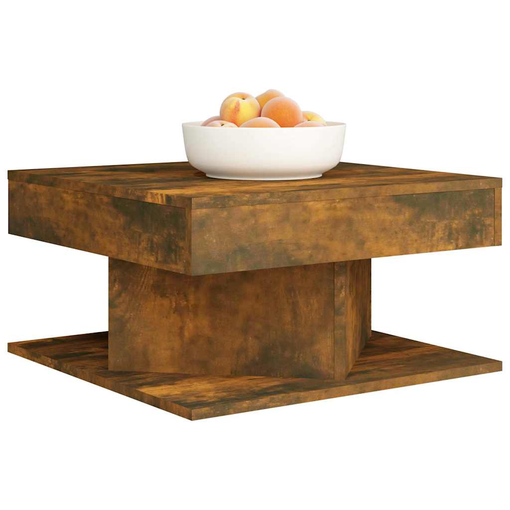 815942 vidaXL Coffee Table Smoked Oak 57x57x30 cm Engineered Wood