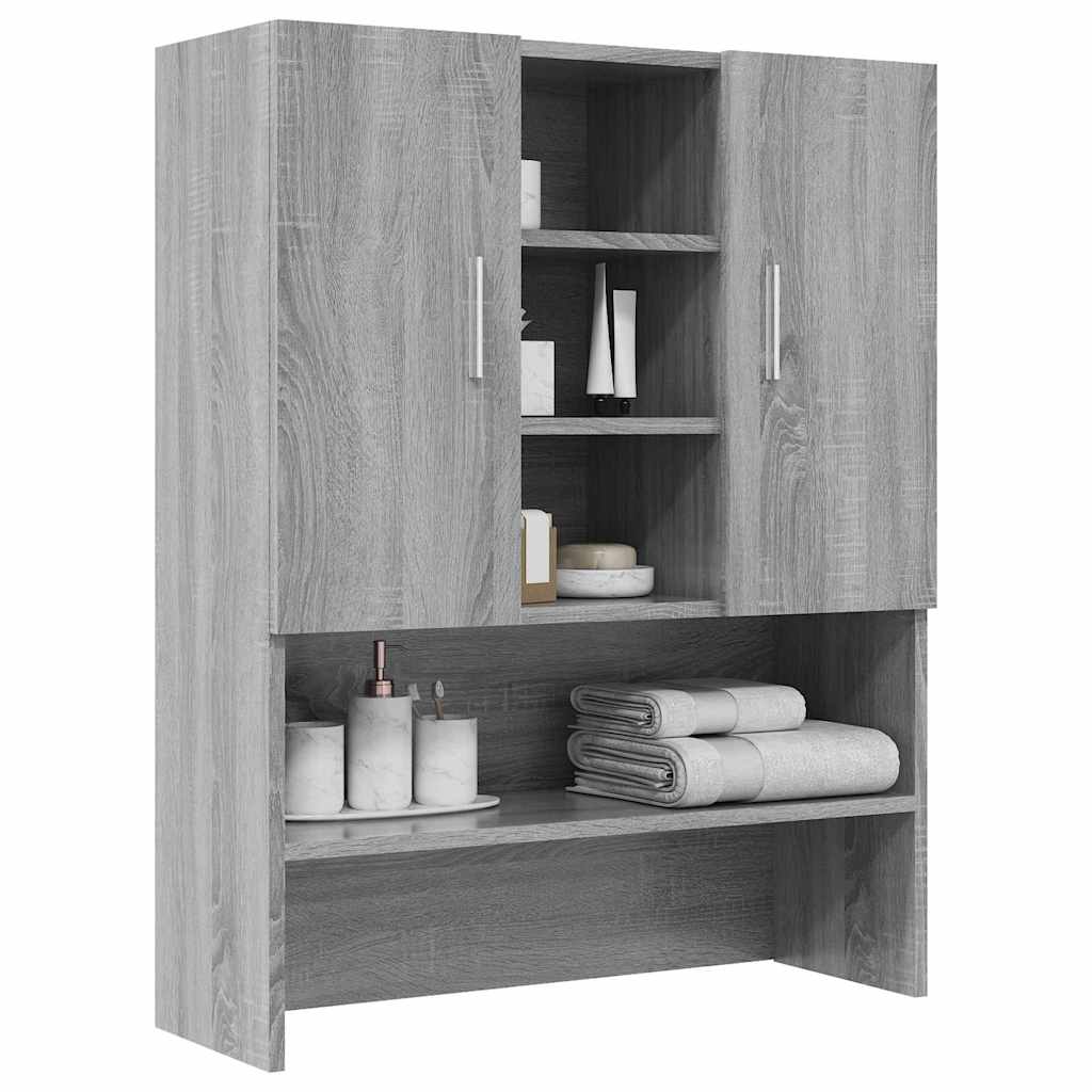 Washing Machine Cabinet Grey Sonoma 70,5x25,5x90 cm