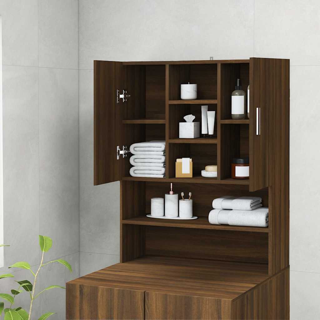 Washing Machine Cabinet Brown Oak 70,5x25,5x90 cm