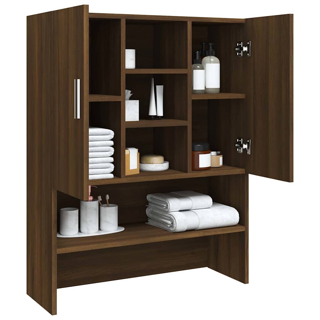 Washing Machine Cabinet Brown Oak 70,5x25,5x90 cm