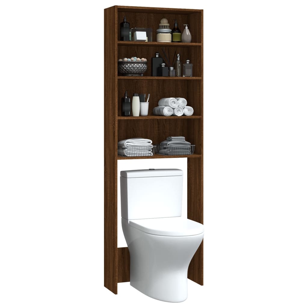 vidaXL Washing Machine Cabinet Brown Oak 64x24x190 cm