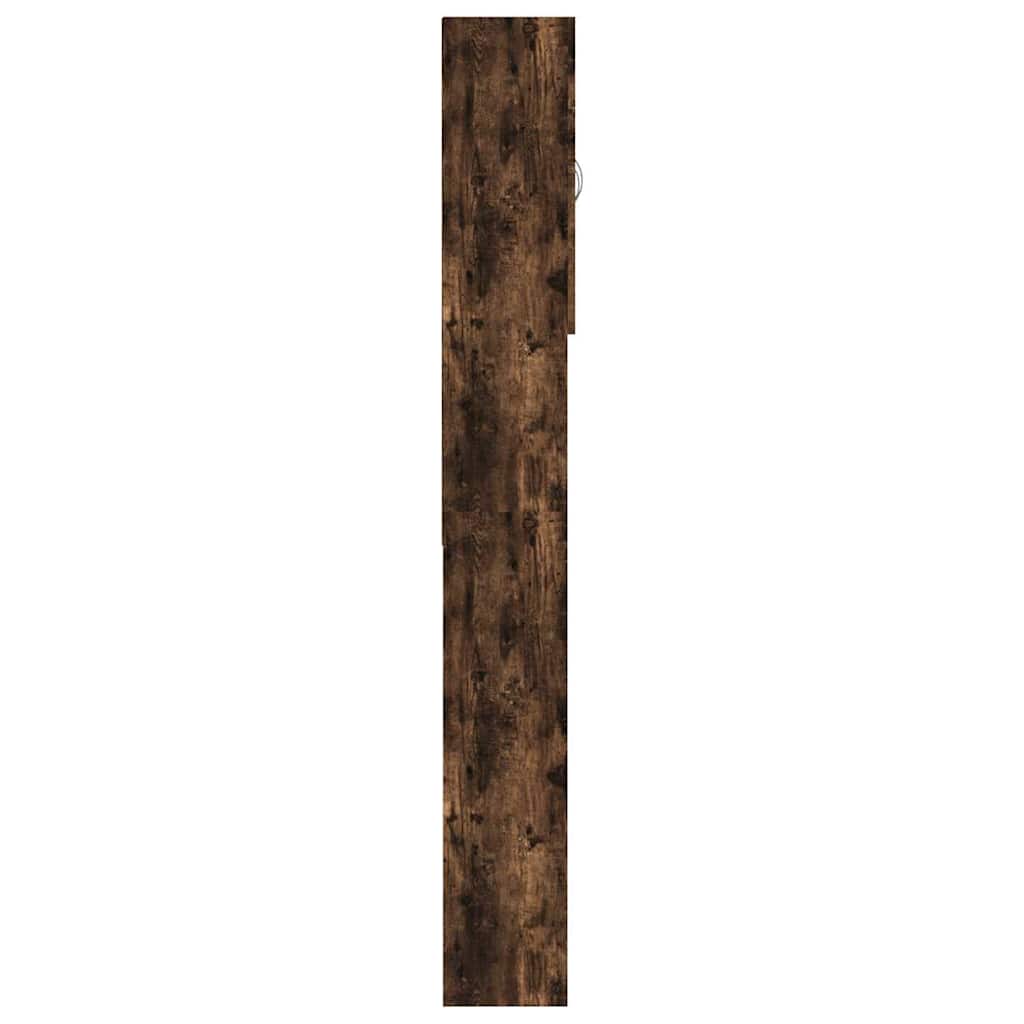 815957 vidaXL Washing Machine Cabinet Smoked Oak 64x25,5x190 cm