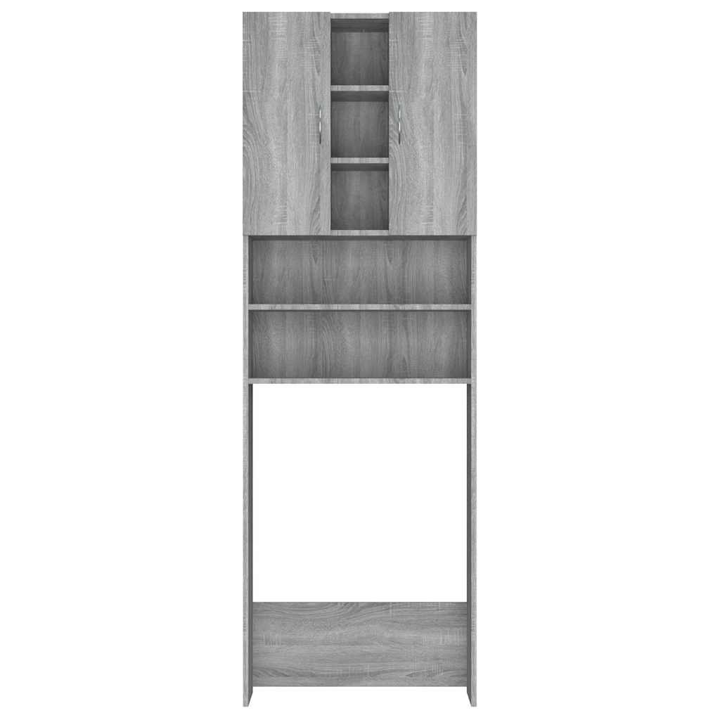 Washing Machine Cabinet Grey Sonoma 64x25,5x190 cm