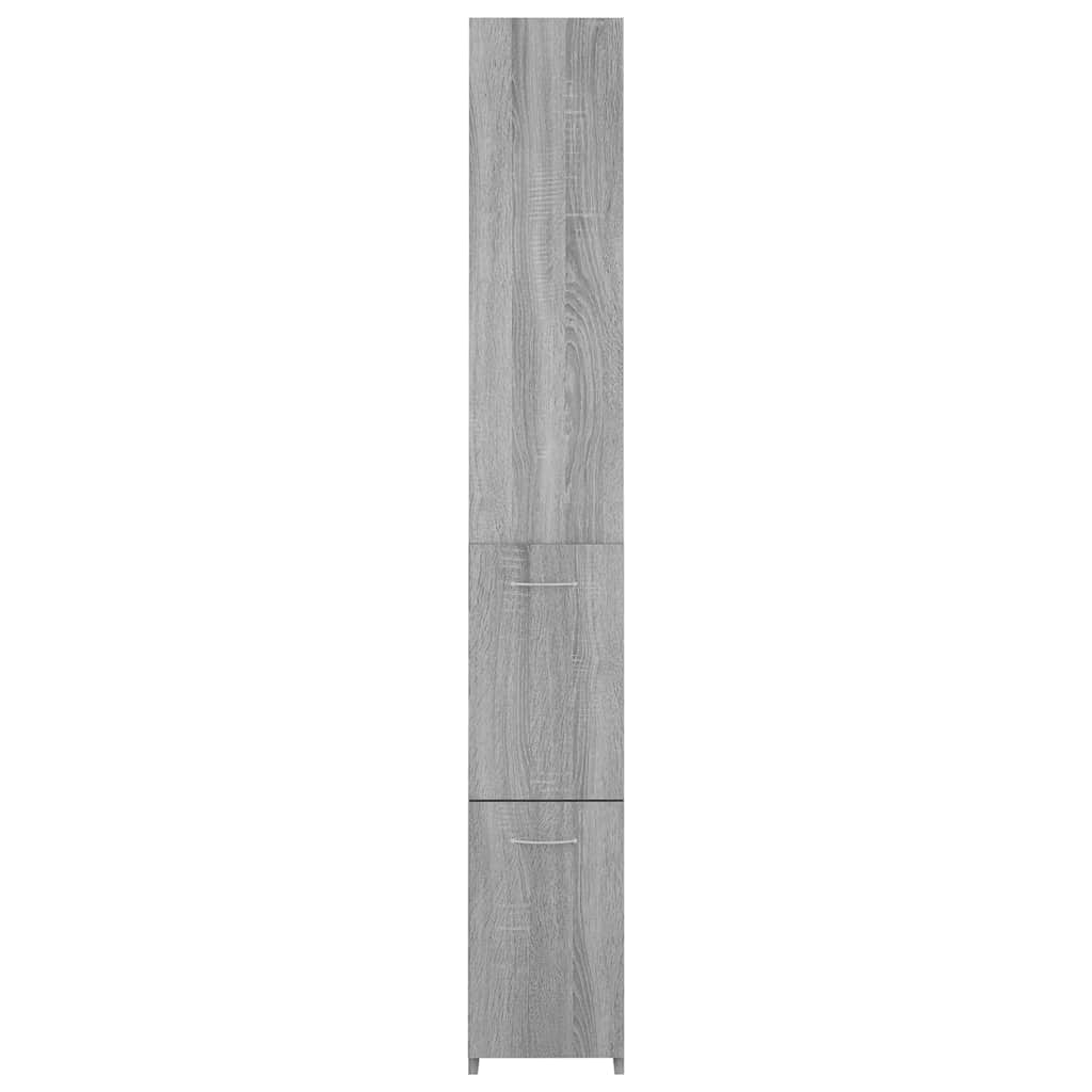 Bathroom Cabinet Grey Sonoma 25x26,5x170 cm Engineered Wood