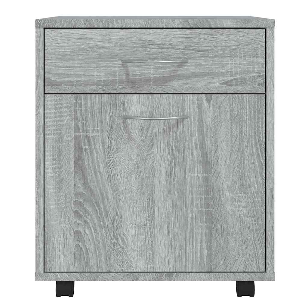 Rolling Cabinet Grey Sonoma 45x38x54 cm Engineered Wood