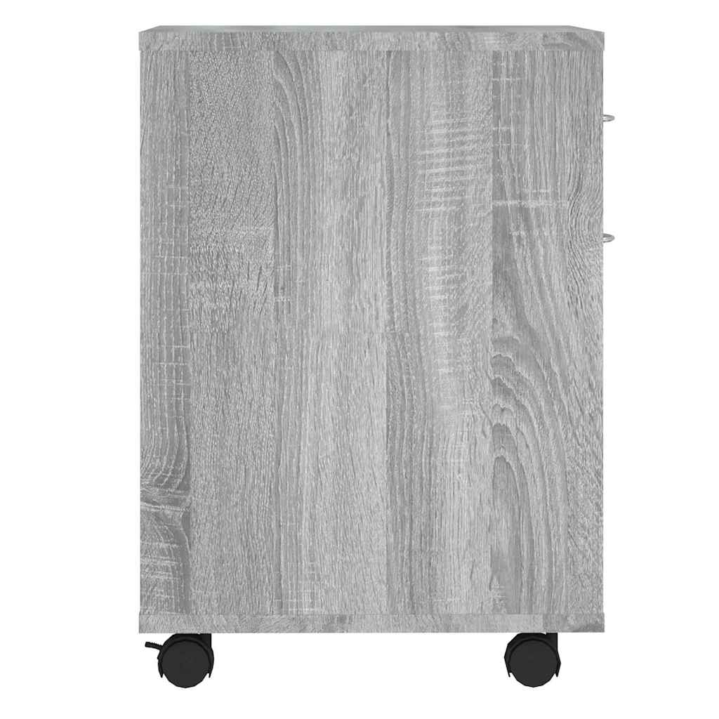Rolling Cabinet Grey Sonoma 45x38x54 cm Engineered Wood