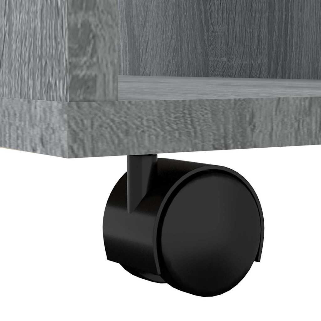 Rolling Cabinet Grey Sonoma 60x53x72 cm Engineered Wood