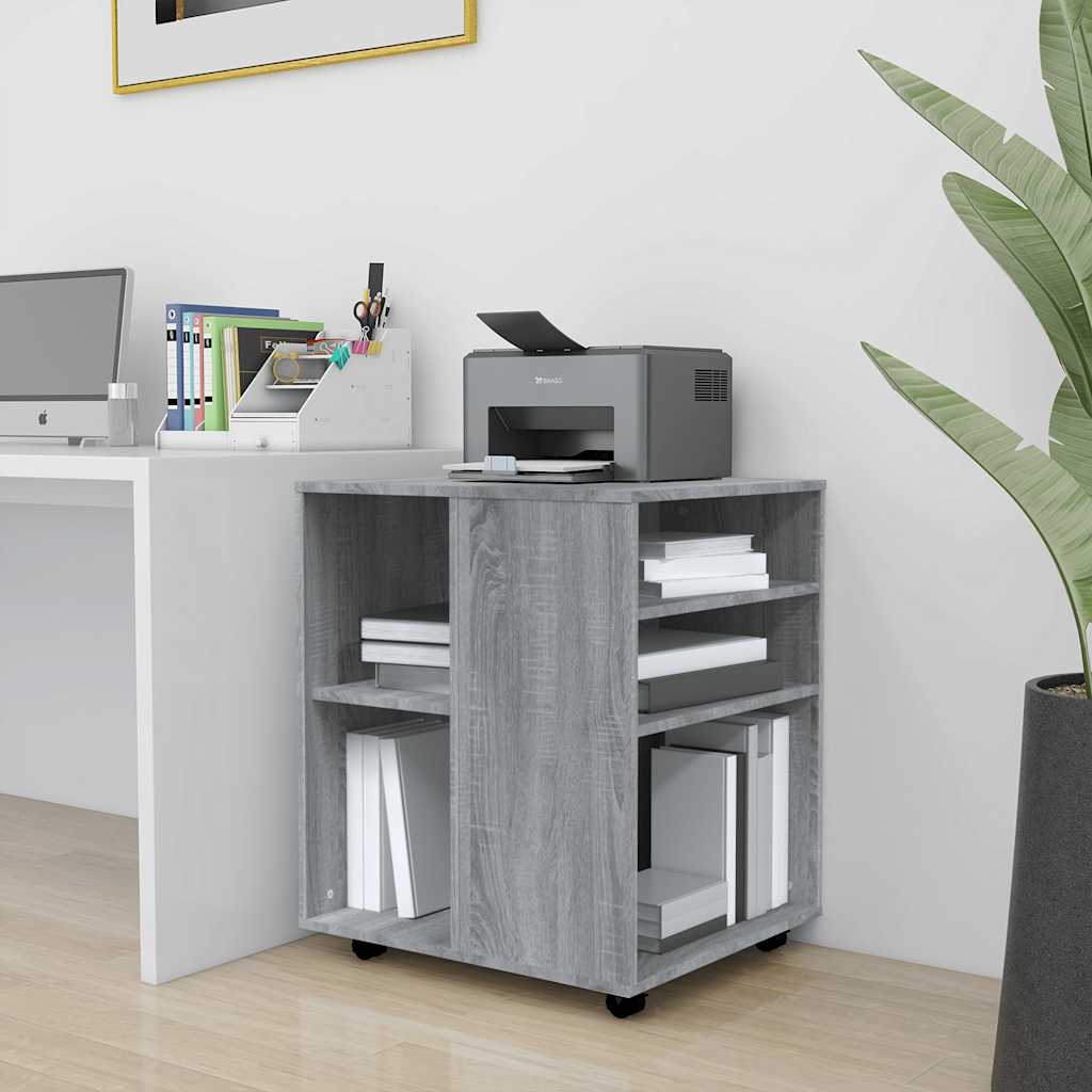 Rolling Cabinet | Grey Sonoma | Engineered Wood | Standard | Rollable