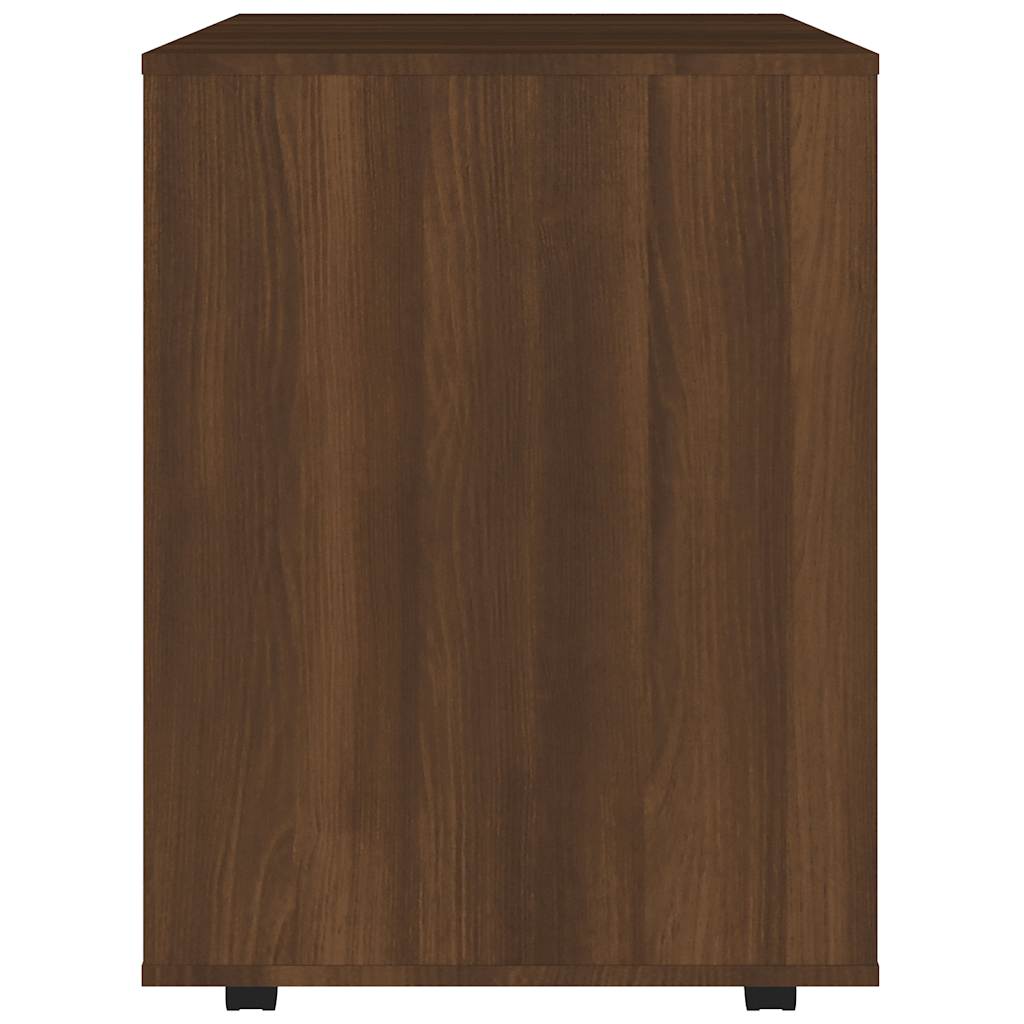Rolling Cabinet | Brown Oak | Engineered Wood | Medium | Rollable
