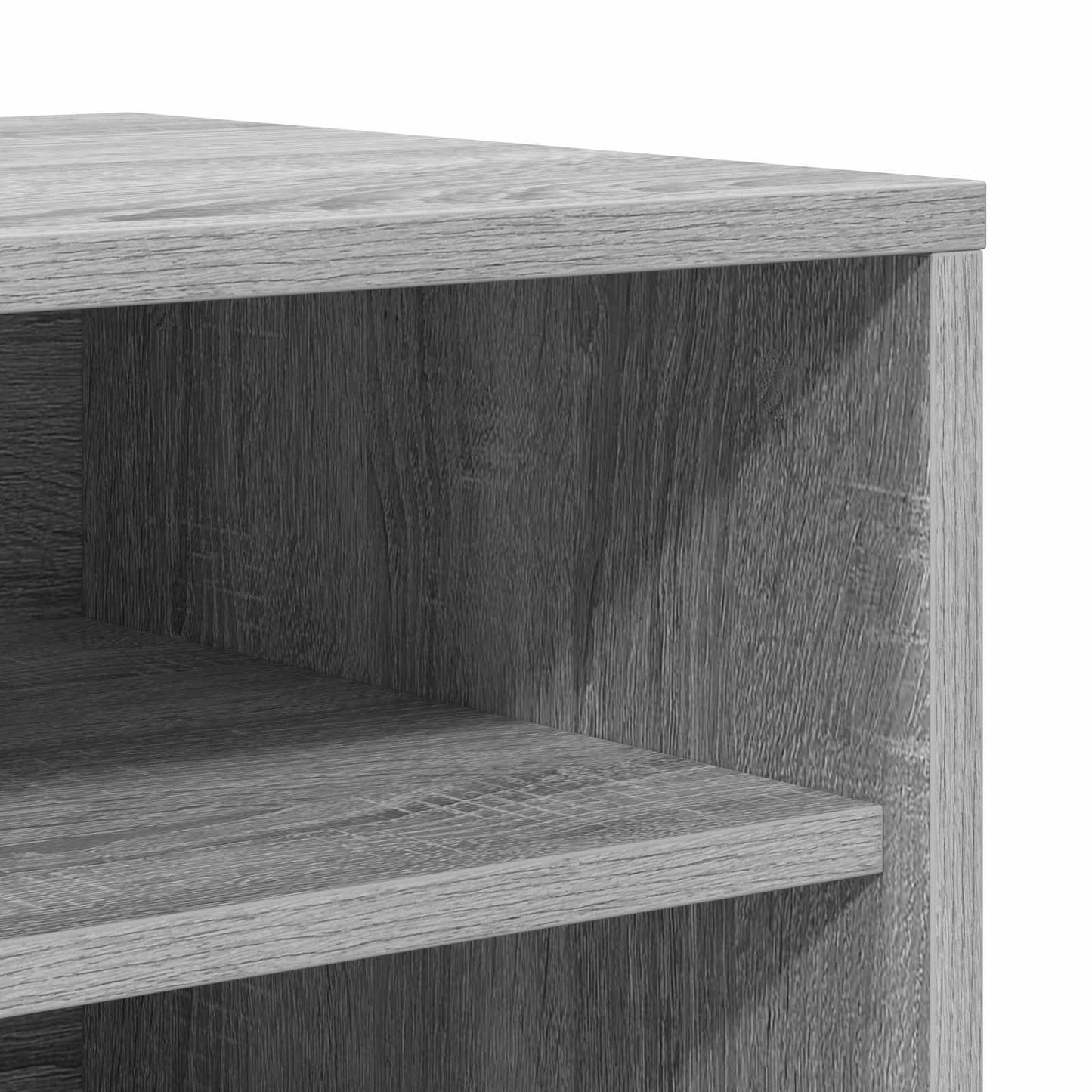 816014 vidaXL Shoe Cabinet Smoked Oak 60x35x70 cm Engineered Wood