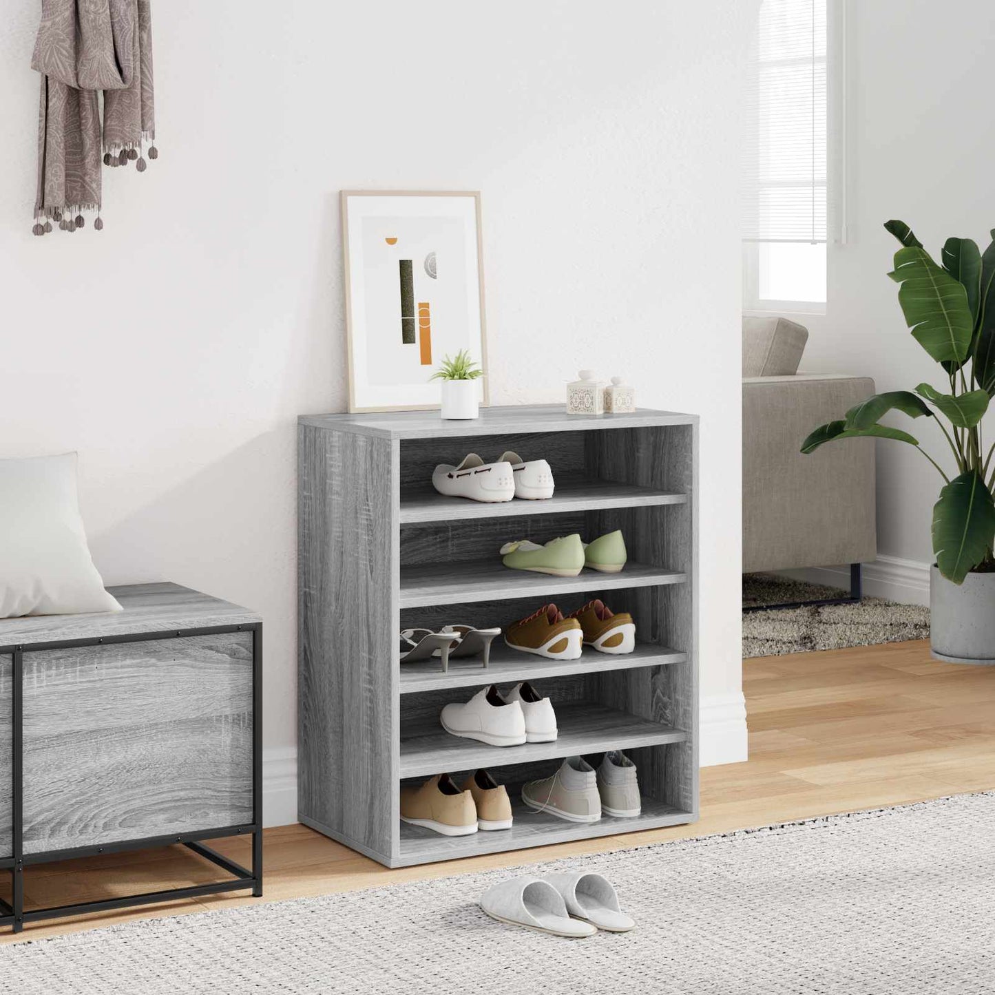 Shoe cabinets 60 x 35 x 70 cm Smoked Oak Shoe Storage