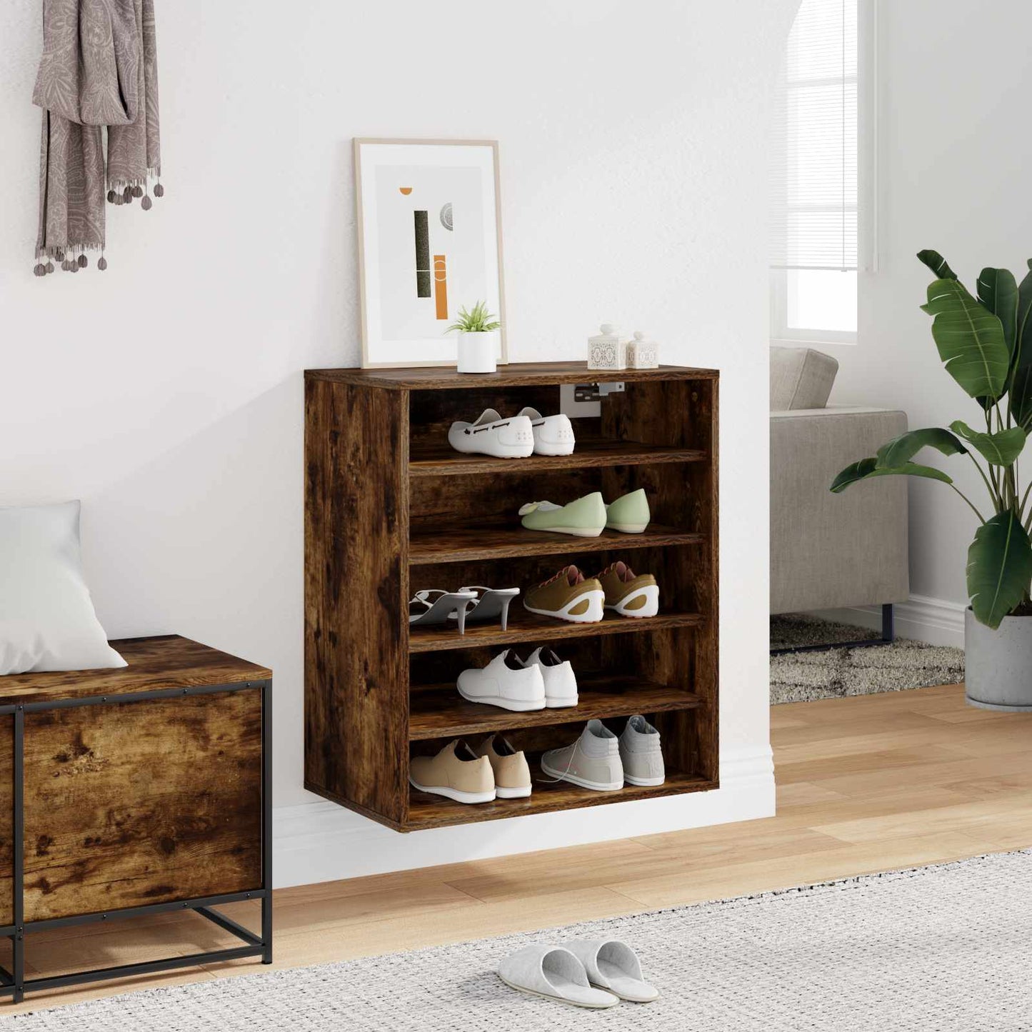 Shoe cabinets 60 x 35 x 70 cm Smoked Oak Shoe Storage