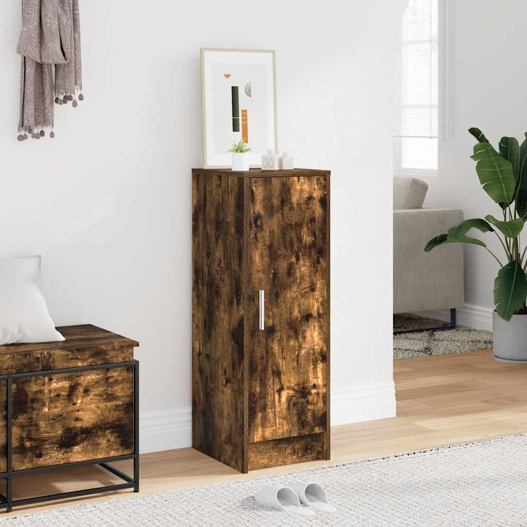 Shoe Cabinet Smoked Oak 32x35x92 cm Engineered Wood