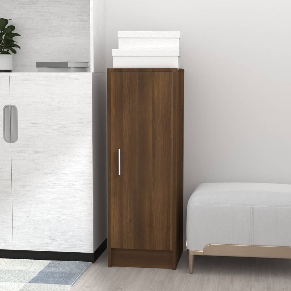 vidaXL Shoe Cabinet Brown Oak 32x35x92 cm Engineered Wood