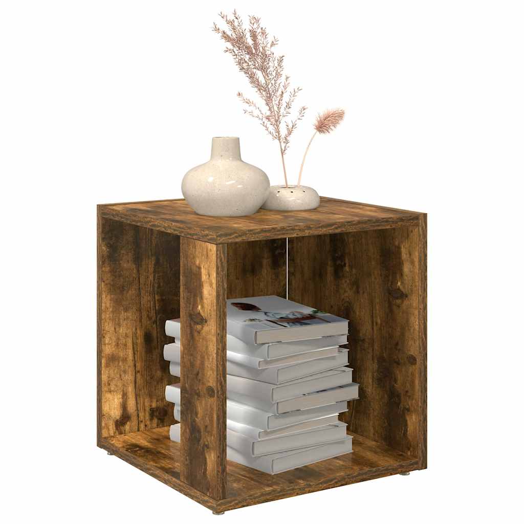 Side Table Smoked Oak 33x33x34.5 cm Engineered Wood