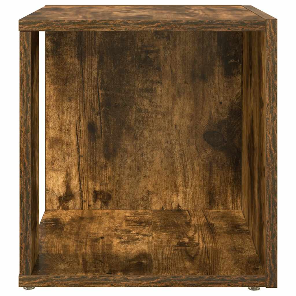 Side Table Smoked Oak 33x33x34.5 cm Engineered Wood