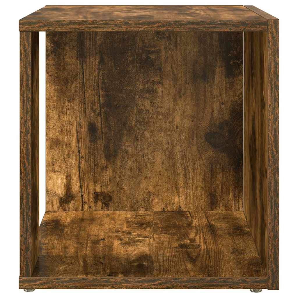 Side Table Smoked Oak 33x33x34.5 cm Engineered Wood