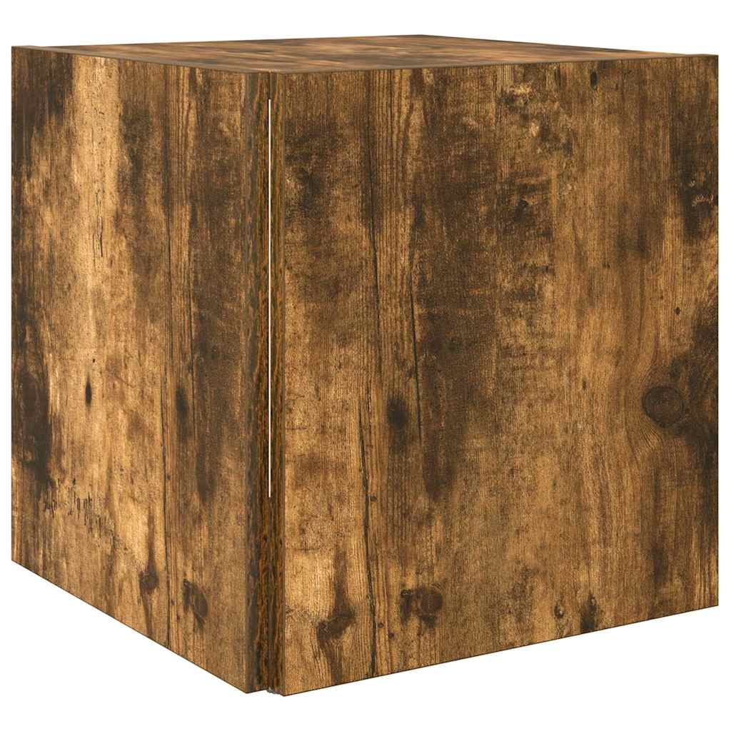 Side Table Smoked Oak 33x33x34.5 cm Engineered Wood