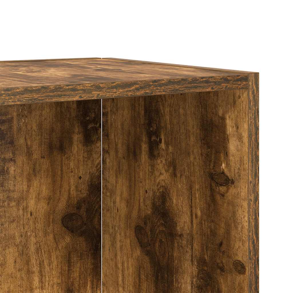 Side Table Smoked Oak 33x33x34.5 cm Engineered Wood