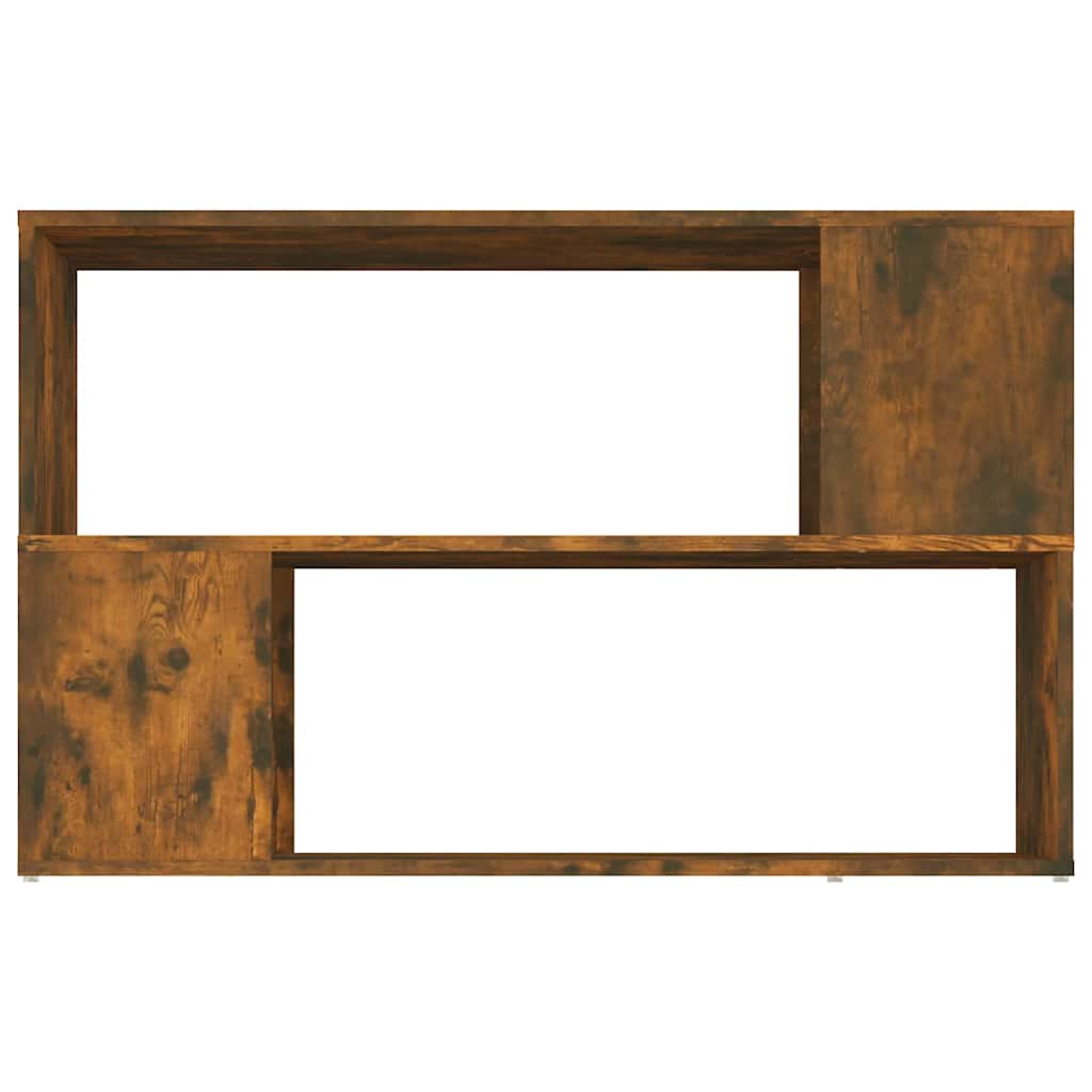 816038 vidaXL Book Cabinet Smoked Oak 100x24x63 cm Engineered Wood