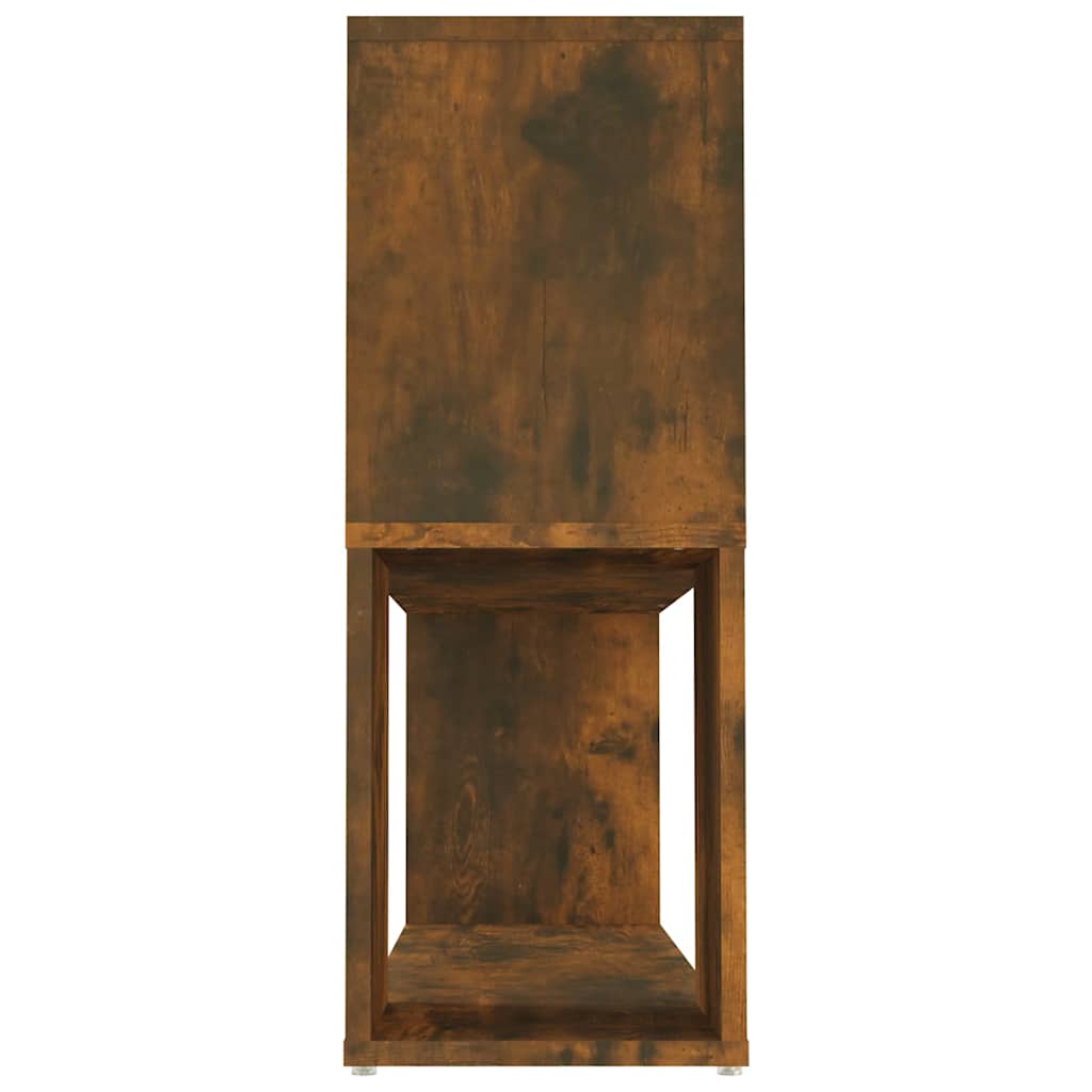 816038 vidaXL Book Cabinet Smoked Oak 100x24x63 cm Engineered Wood